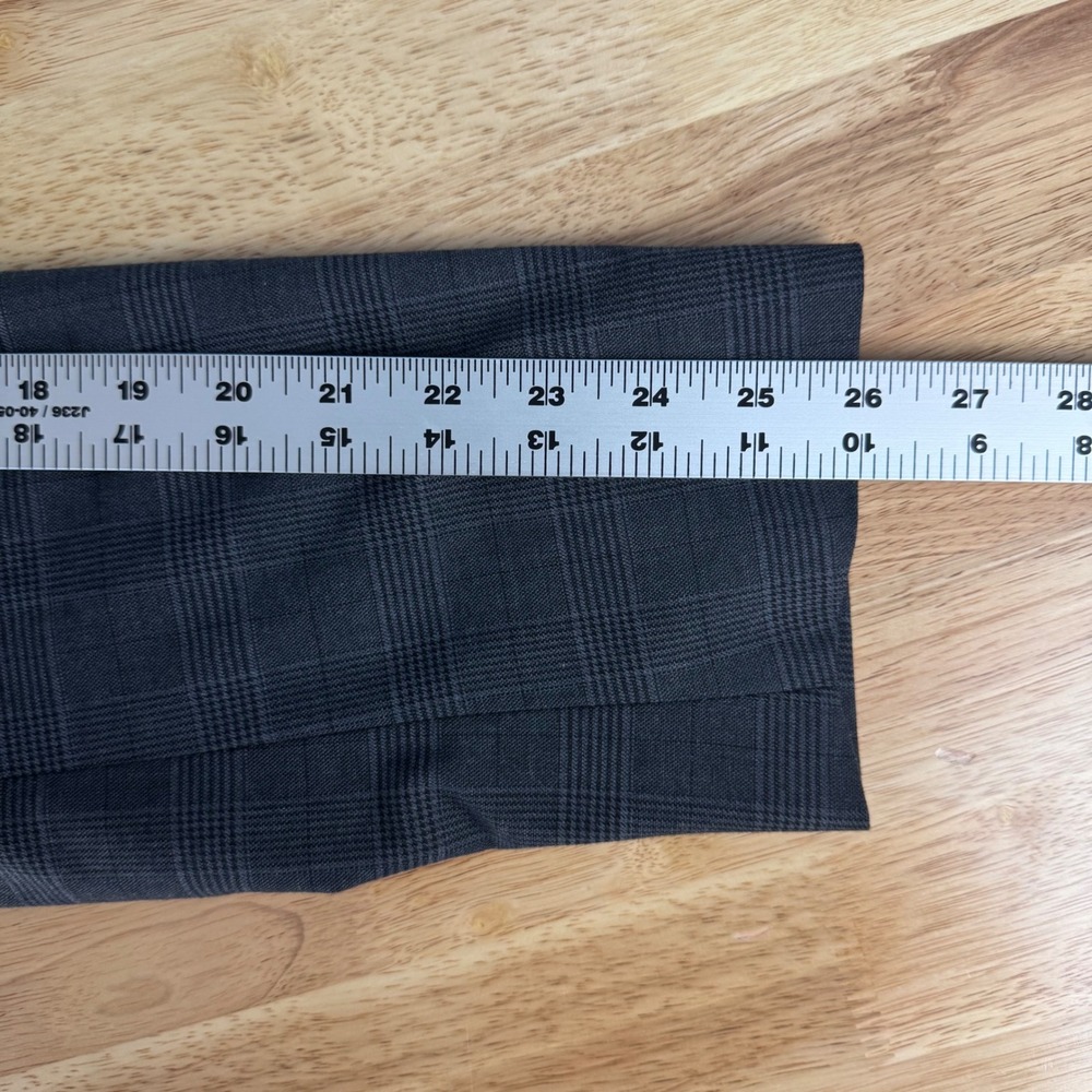 Banana Republic Men 46 Regular Gray Glen Plaid Slim Fit Sport Coat Blazer Jacket - Picture 10 of 11